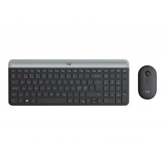 Logitech MK470 slimmat trådlöst tangentbord och mus, svart (fyndvara)