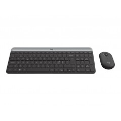 Tietokone - Logitech MK470 slimmat trådlöst tangentbord och mus, svart (fyndvara)
