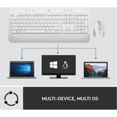 Tietokone - Logitech MK650 trådlöst tangentbord och mus med Logi Bolt och Bluetooth svart (fyndvara)