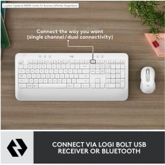 Tietokone - Logitech MK650 trådlöst tangentbord och mus med Logi Bolt och Bluetooth svart (fyndvara)