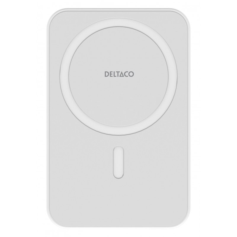 Portable Batteries - Deltaco powerbank 5000 mAh med trådlös laddning 15W och MagSafe