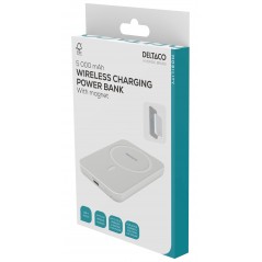 Portable Batteries - Deltaco powerbank 5000 mAh med trådlös laddning 15W och MagSafe