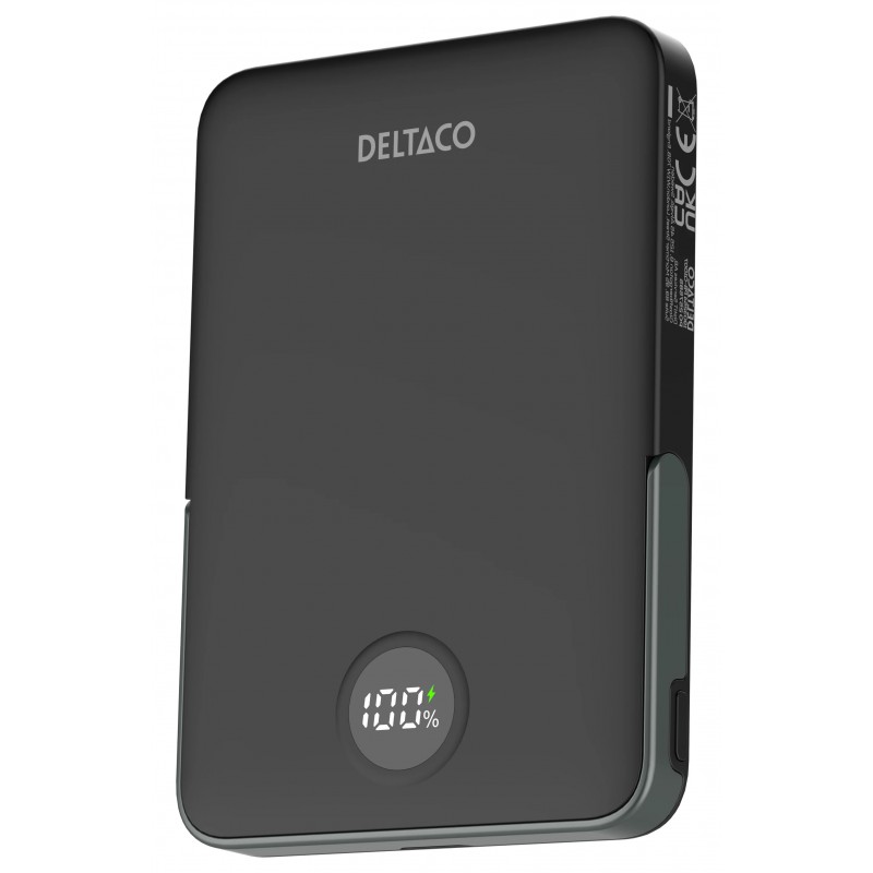 Portable Batteries - Deltaco powerbank 5000 mAh med trådlös laddning 15W och MagSafe