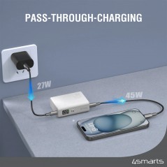 Portable Batteries - 4smarts powerbank 10 000 mAh med 2x USB-C och 45 Watts laddning
