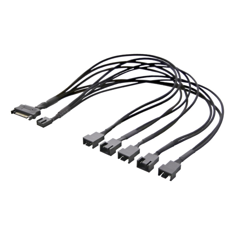 Other Components - Splitter för PWM-fläktar 1st 4-pin till 5st 4-pin med SATA-ström