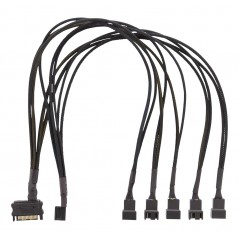 Other Components - Splitter för PWM-fläktar 1st 4-pin till 5st 4-pin med SATA-ström