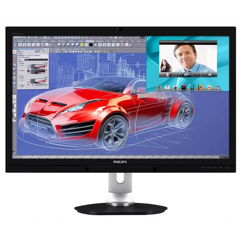 Used computer monitors - Philips 272P4Q 27-tums IPS-skärm med inbyggd webbkamera (beg med pixellinje)