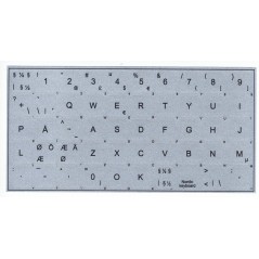 Klistermärken för utländska tangentbord, nordisk (SE/DK/FI/NO) Silver