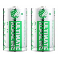 Deltaco Ultimate Alkaline D-batterier LR20 2-pack