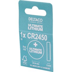 Deltaco Ultimate Lithium CR2450 3V knappcellsbatteri 1-pack