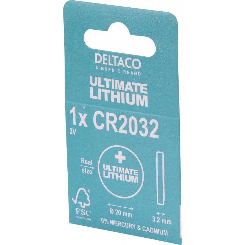 Battery & Battery testers - Deltaco Ultimate Lithium CR2032 3V knappcellsbatteri 1-pack