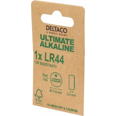Deltaco Ultimate Alkaline LR44 1.5V knappcellsbatteri 1-pack