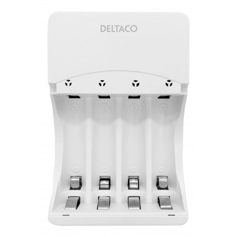 Battery & Battery testers - Deltaco USB-driven batteriladdare Ni-Mh för AA & AAA-batterier (10-12 timmar)