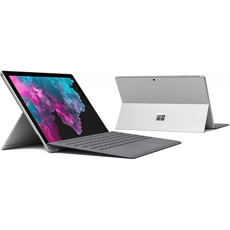 Used laptop 13" - Microsoft Surface Pro 6 (2018) i5 8GB 256GB med tangentbord W11P, Silver (beg med mura)