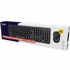 Keyboard & Computer Mouse - Trust extra tyst set med trådlöst tangentbord och mus