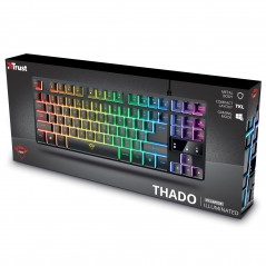Backlit Gaming Keyboards - Trust GXT 833 Thado TKL kompakt gamingtangentbord med belysning (svart)