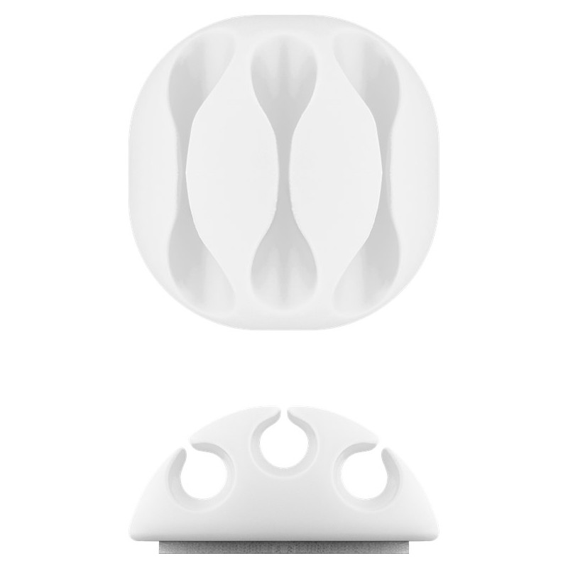 Cabelholder - Kabelhållare med 3 kabelrännor i 4-pack