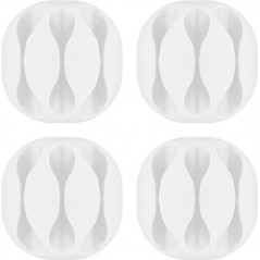 Kabelhållare med 3 kabelrännor i 4-pack