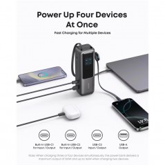 Portable Batteries - Anker superstark 165W 3x USB-C powerbank 25 000 mAh som kan ladda laptops