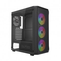 Dutzo C321 Midi Tower-chassi med sida i härdat glas och ARGB
