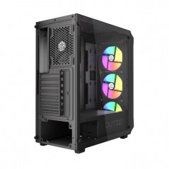 Components - Dutzo C321 Midi Tower-chassi med sida i härdat glas och ARGB