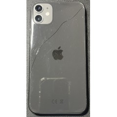 Apple iPhone 11 64GB Black med 1 års garanti (beg med ny skärm, spricka bak, inkl plånboksfodral)
