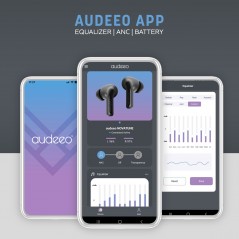In-ear - Audeeo True Wireless in-ear headset med aktiv brusreducering (ANC)