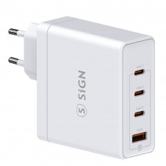 SiGN AC-adapter väggladdare 140W med 3x USB-C och 1x USB