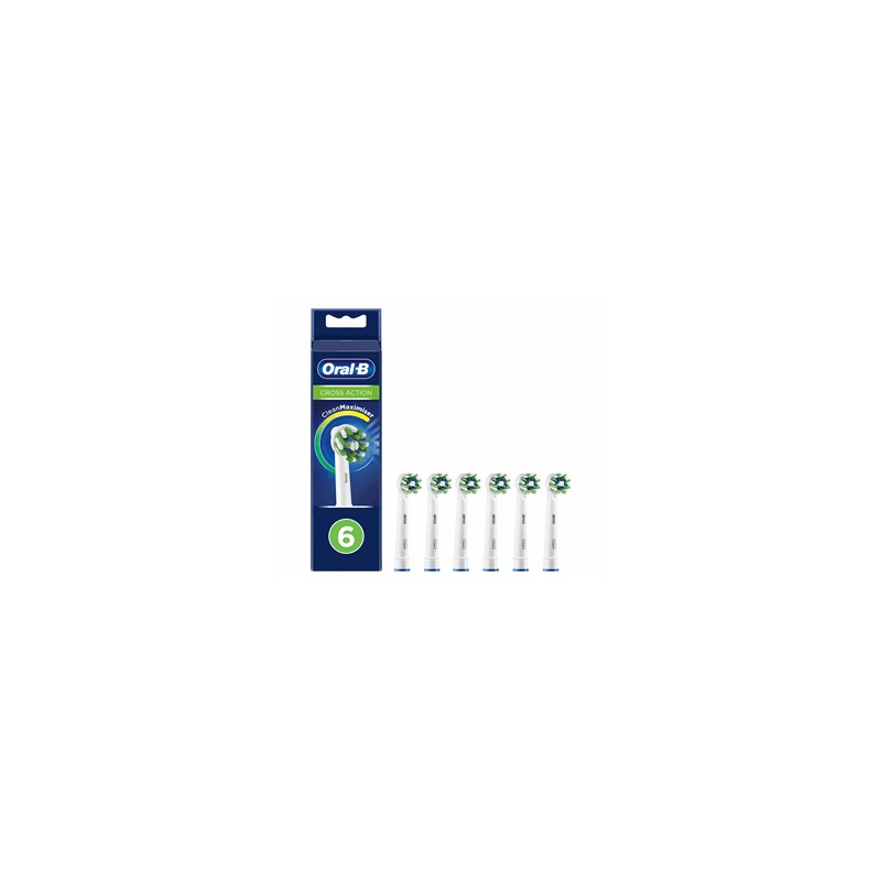 Eltandborste - Braun Oral-B CrossAction 6-pack borsthuvuden till eltandborste