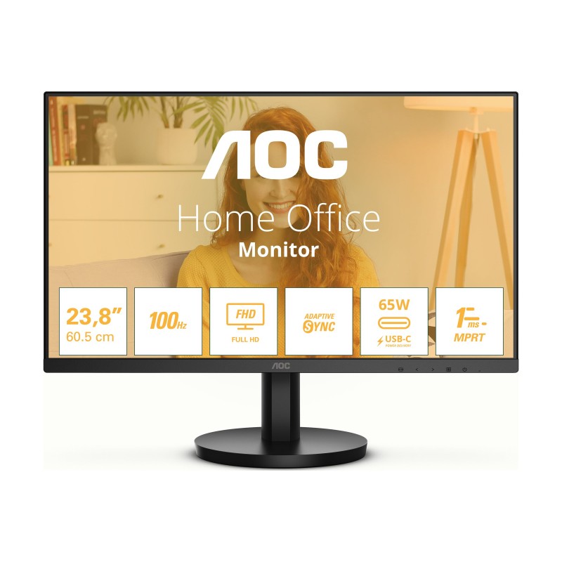 Computer monitor 15" to 24" - AOC 24B3CA2 24" Full HD 100 Hz IPS-skärm med USB-C och HDMI