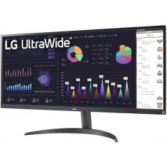 Computer monitor 25" or larger - LG 34WQ500-B 34" ultrabred 100 Hz 2560 x 1080 skärm med IPS-panel