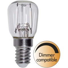 Dimbar LED päronlampa sockel E14 ST26 CLEAR 1.6 Watt 110 lm (20W) till bla Flos Sarfatti