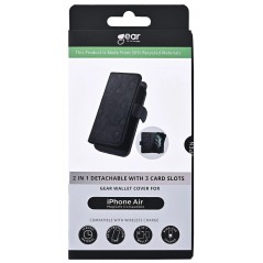 iPhone Air - Gear 2-i-1 Plånboksfodral till iPhone 17 Air med MagSafe stöd