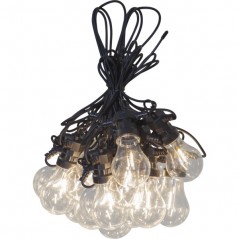 8 meters ljusslinga med 20st LED-lampor i form av glödlampor (fyndvara)