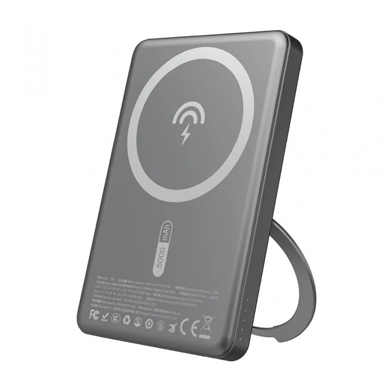 Portable Batteries - Dudao powerbank 5000 mAh med stöd för trådlös laddning MagSafe