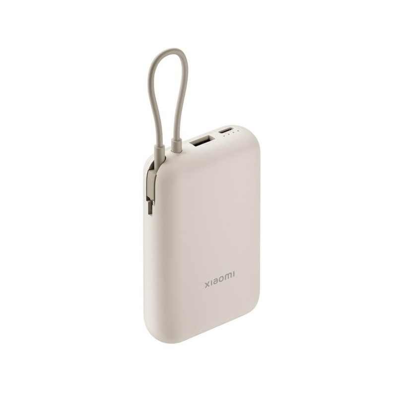 Portable Batteries - Xiaomi powerbank 10 000 mAh 22.5W med inbyggd USB-C-kabel