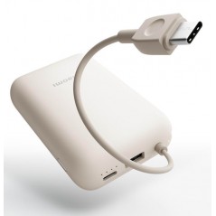 Portable Batteries - Xiaomi powerbank 10 000 mAh 22.5W med inbyggd USB-C-kabel