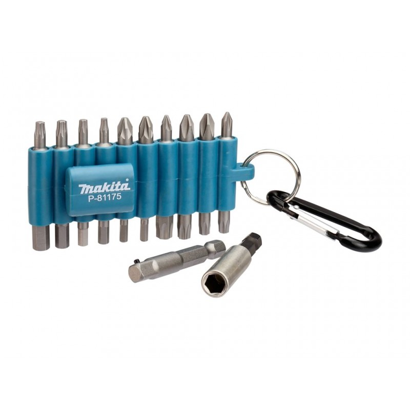 Drilling machine & Screw driver - Makita bitsset i 22 delar i kompakt format med karbinhake