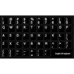 Klistermärken för att konvertera tangentbord till Engelska (US)