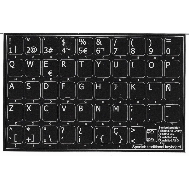 Other Computer Supplies - Klistermärken för att konvertera tangentbord till Spanska
