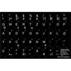 Klistermärken för att konvertera tangentbord till Tyska