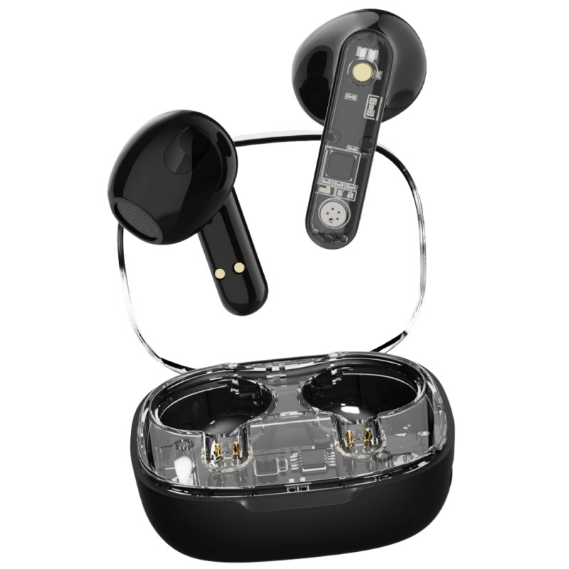 Bluetooth Earphones - Streetz T150 True Wireless in-ear headset svart/transparent