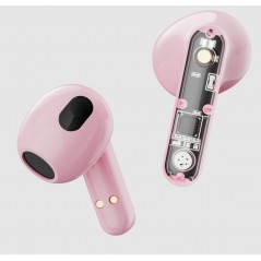 Bluetooth Earphones - Streetz T150 True Wireless in-ear headset pink/transparent