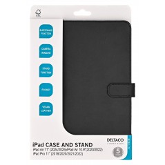Tablet Cover - Deltaco fodral till iPad Air 4/5 10.9" iPad Air 2024/2025 11" iPad Pro 2/3/4 11"