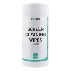 Deltaco stora våtservetter för skärmrengöring 100-pack