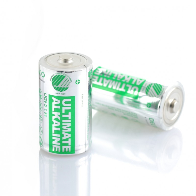 Battery & Battery testers - Deltaco Ultimate Alkaline D-batterier LR20 10-pack