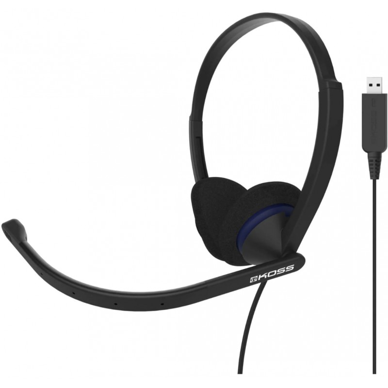 On-Earphones - KOSS CS200 on-ear headset med mikrofon (USB)