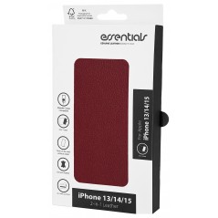 Covers - Essentials 2-i-1 plånboksfodral till iPhone 13/14/15 i äkta läder