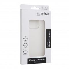 Essentials ultratunt skyddande transparent skal till iPhone 15 Pro Max