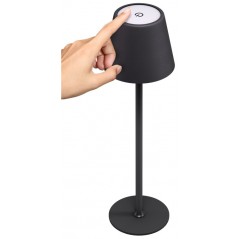 Outdoor Lamps - Laddningsbar varmvit bordslampa för inom- och utomhusbruk, dimbar (svart/vit)